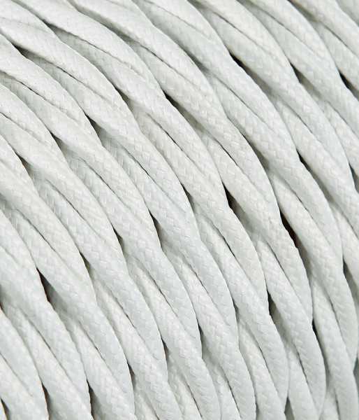 Textilkabel weiss verdrillt TR3, 3 x 0,75mm²