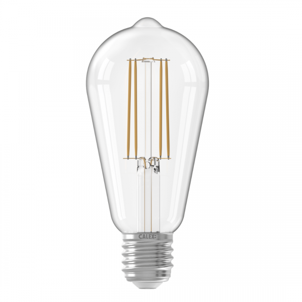 Calex Filament LED Lamp - E27 - ST64 - Clear - 4.5W - Dimmable