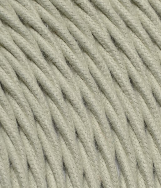 Textilkabel salbeigrün "Spago" verdrillt TR430, 3 x 0,75mm²