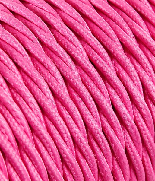 Textilkabel pink verdrillt Konigs