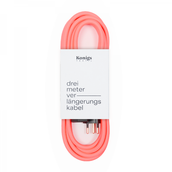 Verlängerungskabel Textil neon-fuchsia TO81