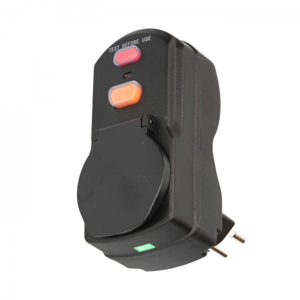 FI-Schutzadapter Stecker T12 / Kupplung T13 schwarz