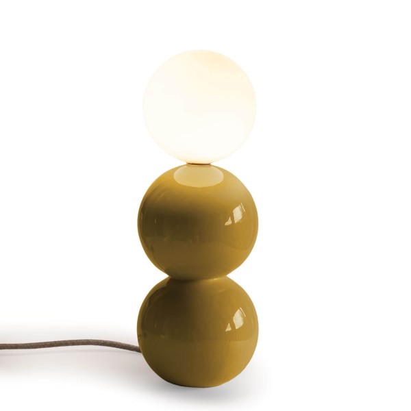 Keramik Tischlampe Astra M - curry | atelier mond