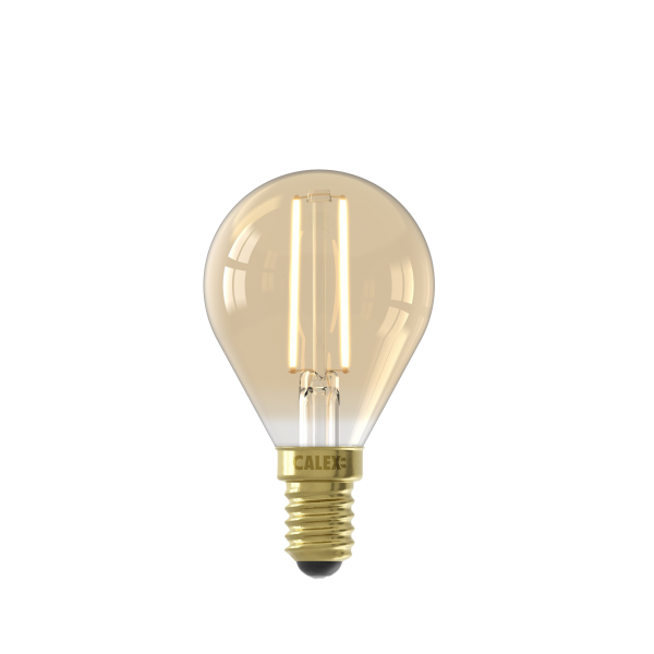LED Filament P45 Ball Gold 3.5W 2100K 250lm E14 | Calex