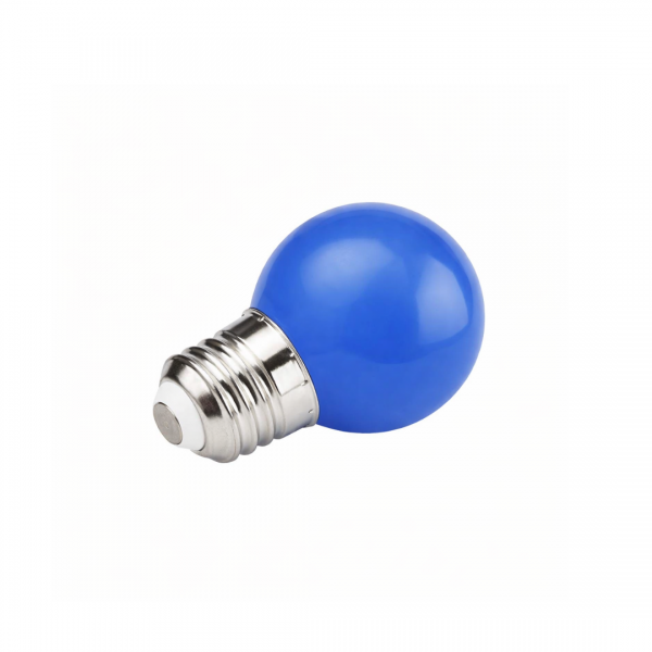 LED Filament Ball G45x68 Lamp 230V 1W E27 Polycarbonat bruchfest Blau