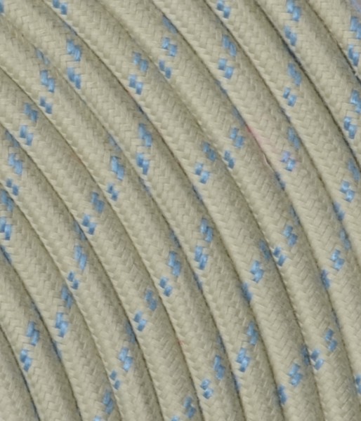 Textilkabel Himmelblau/salbeigrün 'Spago' TO421/TO430, 3 x 0,75mm²