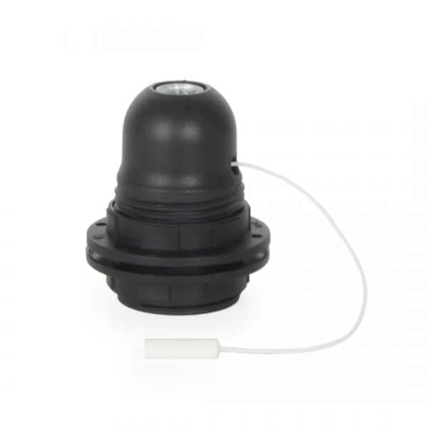 Lampenfassung E27 Thermoplast mit Zugschnur und Aussengewinde
