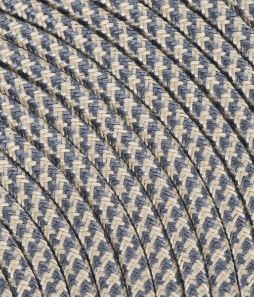 Textilkabel sabbia/graphit "Caro" TO553, 3 x 0,75mm²