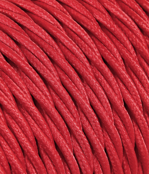 Textilkabel rot verdrillt TR7, 2 x 0,75mm²