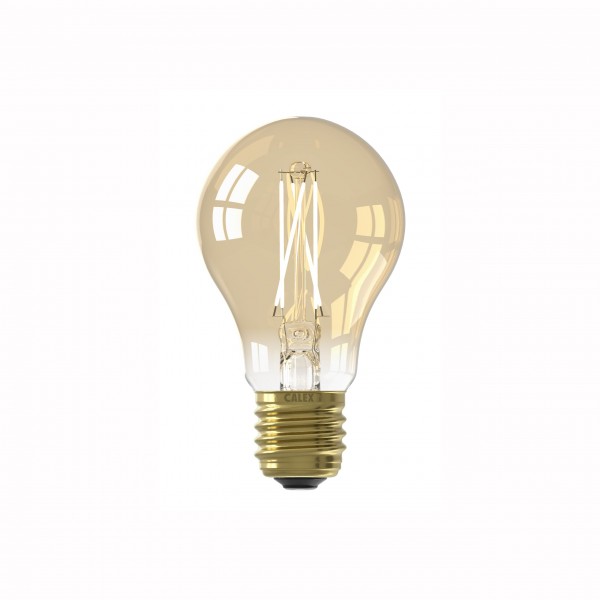 LED Full Glass Filament A60 Gold 7.5W E27 | Calex