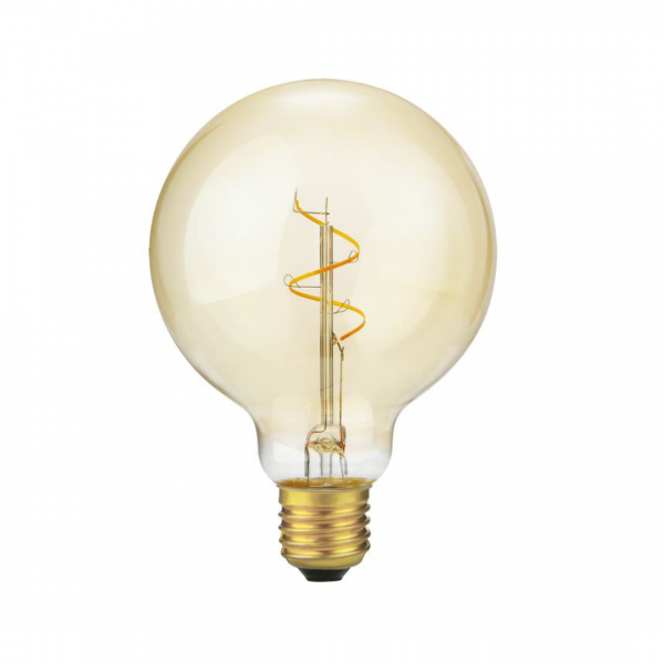 LED E27 Dunne Filament Globe G95x135mm 230V 470Lm 4.2W 2200K Gold Dimmbar