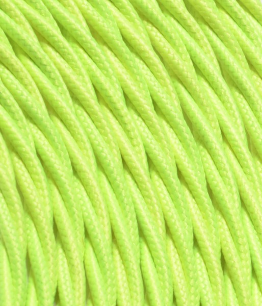Textilkabel neon-gelb verdrillt TR79, 3 x 0,75mm²
