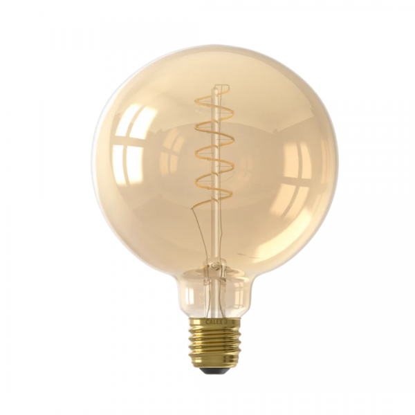 LED Flex Filament G125 Gold Lamp 3.8W 250lm 2100K E27 | Calex