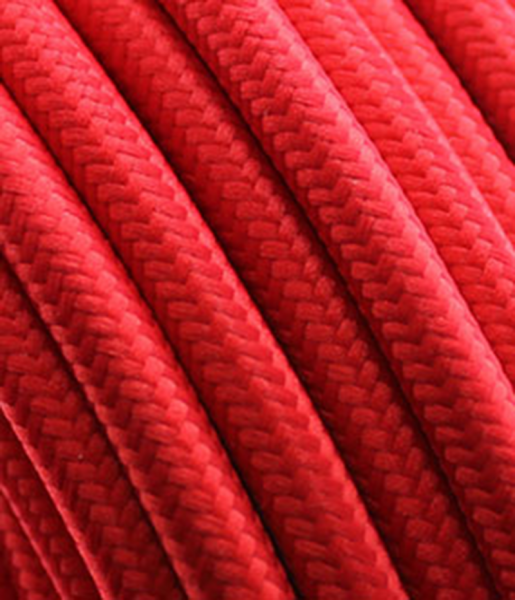 Textilkabel "rot" mit Tragorgan, 3 x 0,75mm²