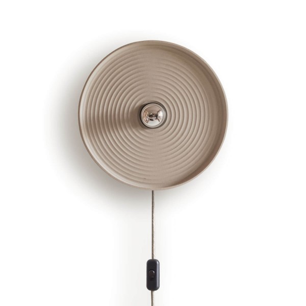 Keramik Wandlampe Callisto mit Anschlusskabel - natural | atelier mond