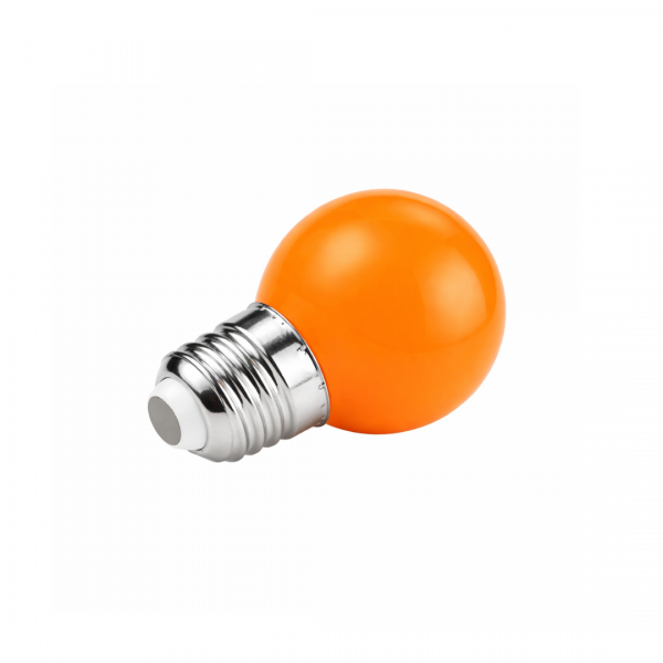 LED Filament Ball G45x68 Lamp 230V 1W E27 Polycarbonat bruchfest Orange