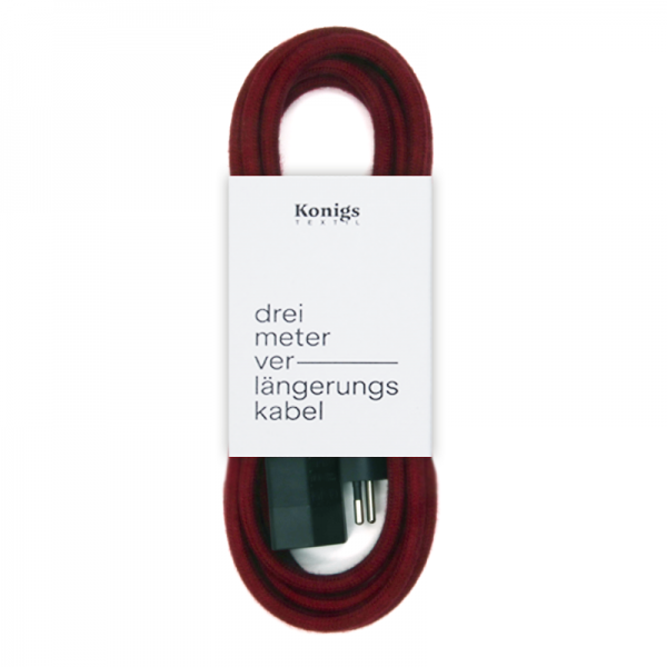 Verlängerungskabel Textil Bordeaux TO73