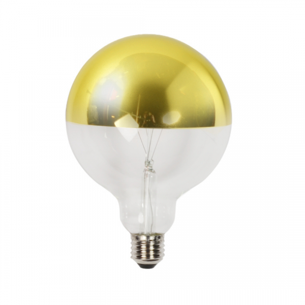 LED-Leuchtmittel G95 Spiegelkopf Gold E27, 2700K, 780lm | Konigs