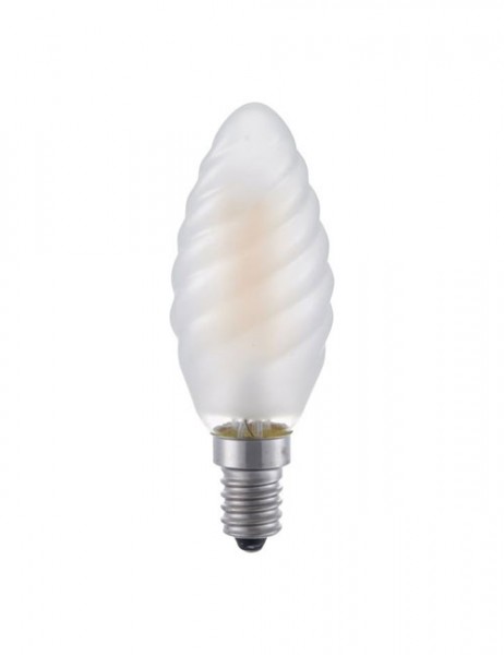 LED E14 Twisted Kerze Premium 230V 320Lm 4W 2500K Mattiert Dimmbar 