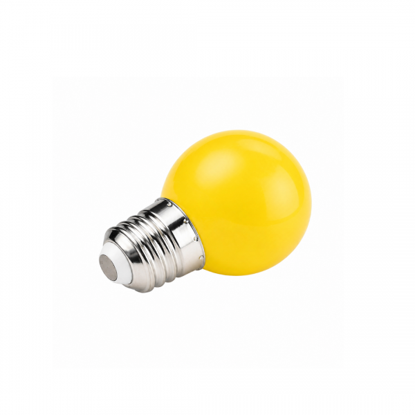 LED Filament Ball G45x68 Lamp 230V 1W E27 Polycarbonat bruchfest Gelb