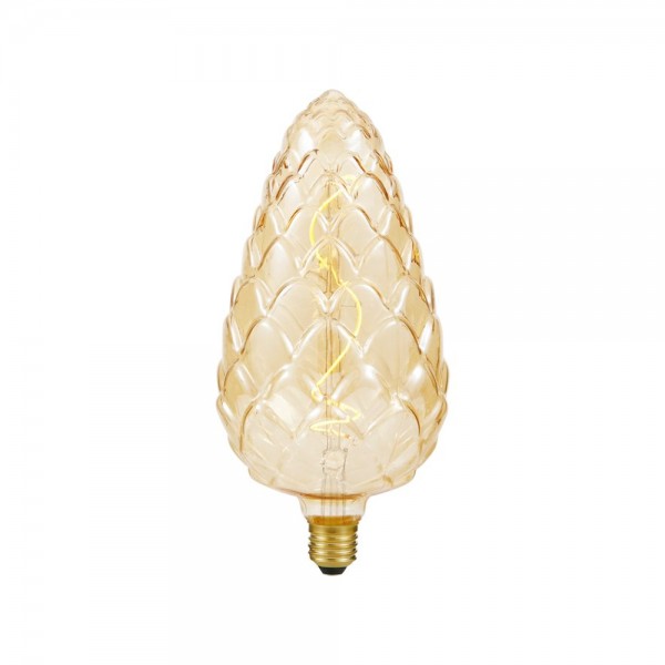 LED E27 Filament XXL Flex Pine-Cone 120x250mm 230V 200Lm 4W 2000K Gold Dimmbar
