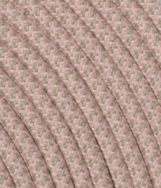 Textilkabel Sabbia/Antik Rosa TO411/TO434, 3 x 0,75mm²
