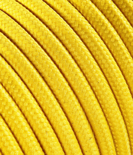 Textilkabel gelb TO58, 2 x 0,75mm²