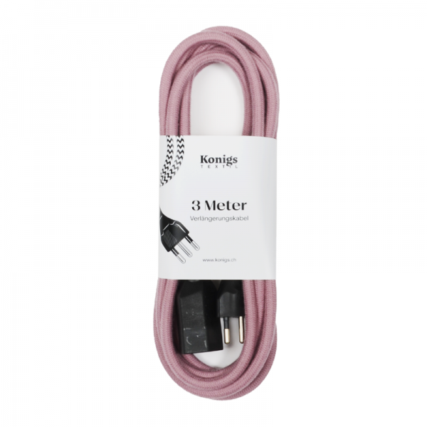 Verlängerungskabel Textil lavendel TO435