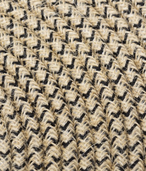 Textilkabel Jute/Schwarz TO350, 2 x 0,75mm²