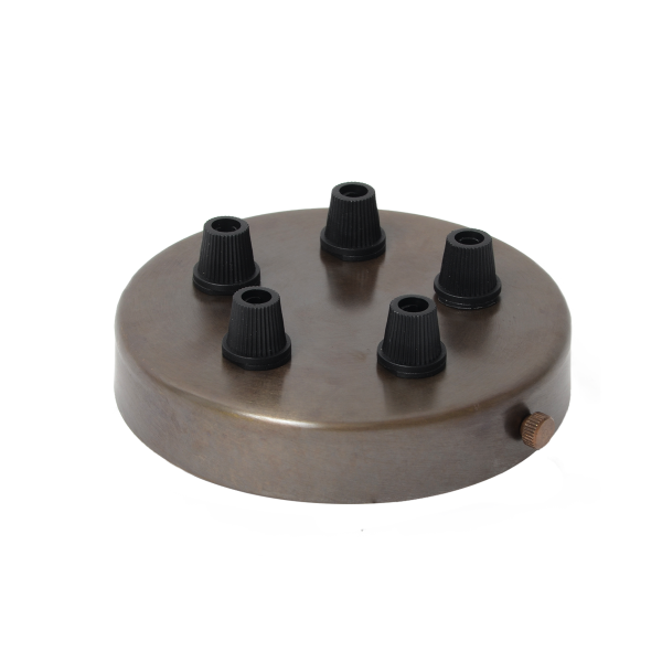 Lampenbaldachin 5-Loch Messing Old English