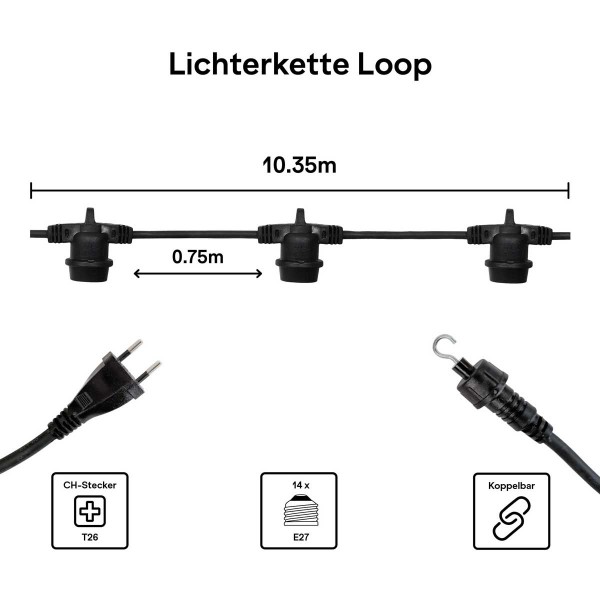 Lichterkette Modular "Loop" 10,35m IP65