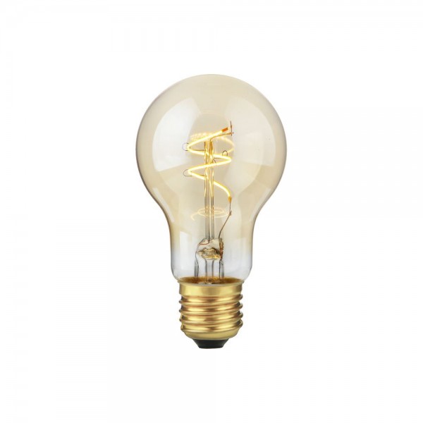 LED E27 Slim Flex Filament AGL A60x110mm 230V 470Lm 4.2W 2200K Gold Dimmbar