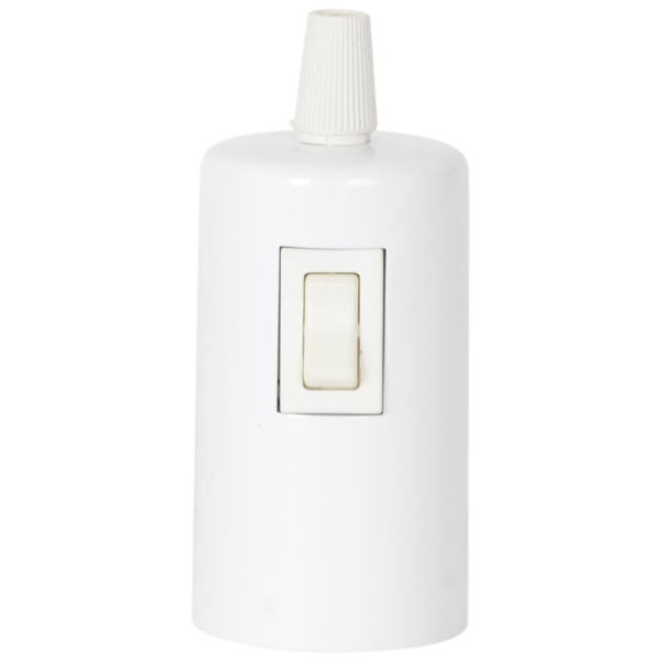 Metallfassung mit Schalter weiss E27