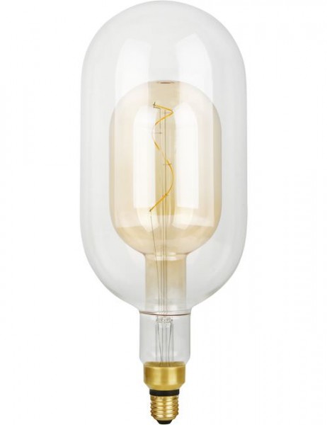 LED E27 Filament Flex Double Tube Klar/Gold Dimmbar