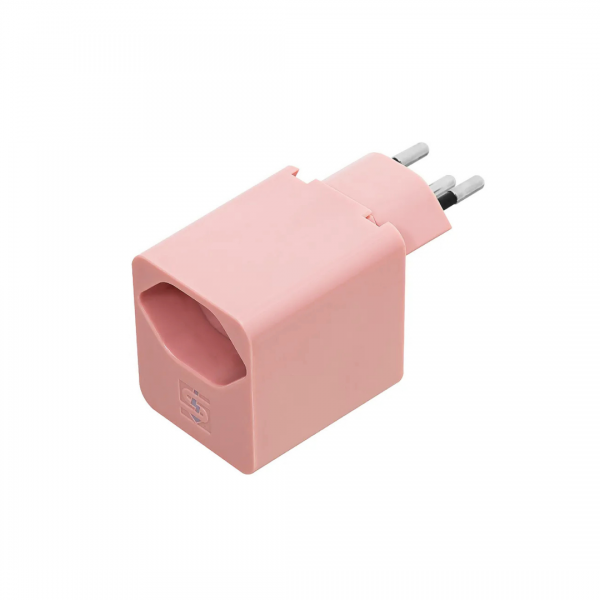 USB-C PD Schnellladeadapter 18W 5V/3.0A + 1xT13 drehbar 325° rosa