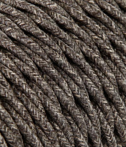 Textilkabel Baumwolle braun verdrillt TR404, 2 x 0,75mm²