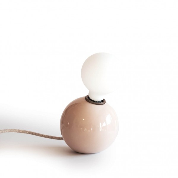 Keramik Tischlampe Antares E27 - nude | atelier mond